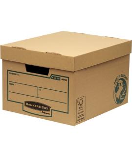 Fellowes Bankers Box Earth Contenedor de Archivos - Montaje Manual - Carton Reciclado Certificacion FSC - Color Marron