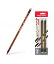 Erichkrause Vivo HB - Pack de 4 Lapices de Grafito Triangular con Goma de Borrar - Madera Seleccionada - Dureza HB - Resistente 