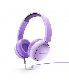 Energy Sistem Auriculares con Cable - Plastico 100% Reciclado - Cable Extraible - Microfono - Asistente de Voz - Color Violeta