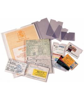 Esselte Pack de 100 Portacarnets Tamaño 67x98mm - Transparente Acabado Liso