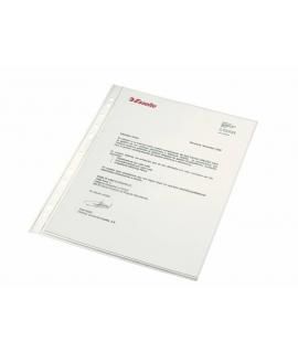 Esselte Funda Porta Documentos A4 - PP - Calidad Luxe Cristal Liso Extra - Multitaladro-11 - Caja 100 - Transparente