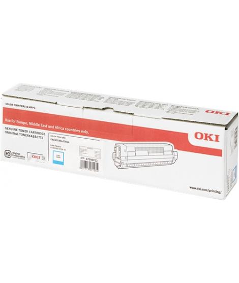 OKI C824/C834/C844 Cyan Cartucho de Toner Original - 47095703