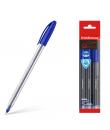 Erichkrause Pack de 3 Boligrafos U-108 Classic Stick 1.0 - Ultra Glide Technology - Color Azul