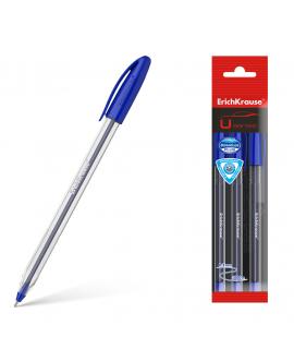 Erichkrause Pack de 3 Boligrafos U-108 Classic Stick 1.0 - Ultra Glide Technology - Color Azul