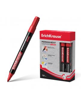 Erichkrause Marcador Permanente P-200 - Punta en Forma de Bala - Resistente al Agua y a los Rayos UV - Color Rojo