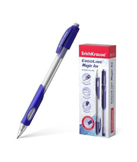 Erichkrause Boligrafo de Gel Borrable Ergoline Magic Ice - Punta de 0,5mm - Tinta de Gel de Secado Rapido - Cuerpo Semitranspare
