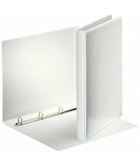 Esselte Carpeta Canguro Gama Basica 16mm - Mecanismo de 4 Anillas Redondas - 2 Bolsillos Exteriores - A4 - Blanco - Certificado 