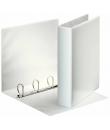 Esselte Carpeta Canguro Gama Basica 40mm - Mecanismo 4 Anillas Mixtas - 2 Bolsillos Exteriores - A4 - Blanco