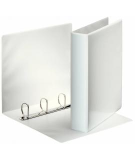 Esselte Carpeta Canguro Gama Basica 40mm - Mecanismo 4 Anillas Mixtas - 2 Bolsillos Exteriores - A4 - Blanco