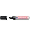 Edding 500 Rotulador Permanente - Punta Biselada - Trazo entre 2 y 7 mm. - Recargable - Secado Instantaneo - Color Negro