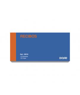 Dohe Talonario de Recibos - Tercio Apaisado - 100 Hojas Preimpresas a 2 Tintas - Sencillo