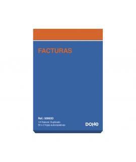 Dohe Talonario de Facturas - Cuarto Natural - 50x2 Hojas Autocopiativas - Duplicado