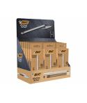Bic Cristal Re´new Expositor de 21 Boligrafos de Bola con Cuerpo Metalico + 2 Recambios + 50 Bic Cristal Azul de Regalo - 15 Tin