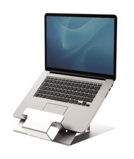 Fellowes Hylyft Soporte para Portatil - Diseño Minimalista - Plegable - Ajustable en 6 Alturas - Color Gris