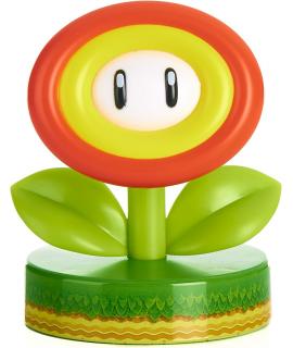 Paladone Nintendo Icon Lampara Super Mario Flor de Fuego - Plastico BDP - Alimentacion con Pilas - Tamaño 10cm de Altura