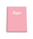 Dohe Serie Pastel Cuaderno con Espiral - Tamaño A4 de 100 Hojas 90gr - Hojas Microperforadas con 4 Taladros - Cuadricula 5mm - C