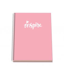 Dohe Serie Pastel Cuaderno con Espiral - Tamaño A4 de 100 Hojas 90gr - Hojas Microperforadas con 4 Taladros - Cuadricula 5mm - C