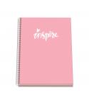 Dohe Serie Pastel Cuaderno con Espiral - Tamaño A4 de 100 Hojas 90gr - Hojas Microperforadas con 4 Taladros - Cuadricula 5mm - C