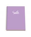 Dohe Serie Pastel Cuaderno con Espiral - Tamaño A4 de 100 Hojas 90gr - Hojas Microperforadas con 4 Taladros - Cuadricula 5mm - C