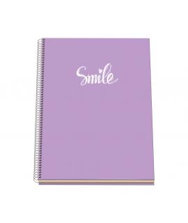 Dohe Serie Pastel Cuaderno con Espiral - Tamaño A4 de 100 Hojas 90gr - Hojas Microperforadas con 4 Taladros - Cuadricula 5mm - C