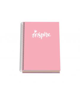 Dohe Serie Pastel Cuaderno con Espiral - Tamaño A5 de 100 Hojas 90gr - Hojas Microperforadas con 2 Taladros - Cuadricula 5mm - C