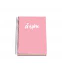 Dohe Serie Pastel Cuaderno con Espiral - Tamaño A5 de 100 Hojas 90gr - Hojas Microperforadas con 2 Taladros - Cuadricula 5mm - C