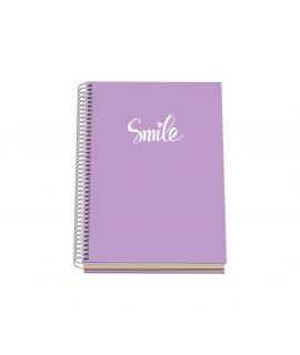Dohe Serie Pastel Cuaderno con Espiral - Tamaño A5 de 100 Hojas 90gr - Hojas Microperforadas con 2 Taladros - Cuadricula 5mm - C