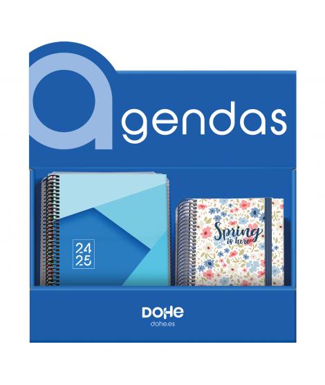 Dohe Expositor de 25 Agendas Escolares Espiral Prime-Basic A5, A6 Surtidas