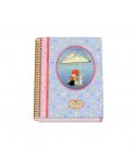 Dohe Santoro Poppi Loves Messenger Cuaderno Espiral Tapa Dura - Tamaño A5 de 100 Hojas 90gr - Hojas Microperforadas con 2 Taladr