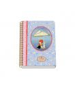 Dohe Santoro Poppi Loves Messenger Cuaderno Espiral Tapa Rigida - Tamaño A5 de 80 Hojas 90gr - Hojas con Cuadricula 4mm