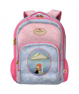 Dohe Santoro Poppi Loves Messenger Mochila Escolar Grande - 3 Compartimentos - Bolsillos Laterales - Tirantes Acolchados y Ajust