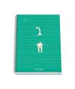 Dohe Santoro Felines Cuaderno Espiral Tapa Dura - Tamaño A4 de 100 Hojas 90gr - Hojas Microperforadas con 4 Taladros - Cuadricul