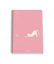 Dohe Santoro Felines Cuaderno Espiral Tapa Rigida - Tamaño Folio de 80 Hojas 90gr - Hojas con Cuadricula 4mm