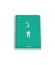 Dohe Santoro Felines Cuaderno Espiral Tapa Rigida - Tamaño A5 de 80 Hojas 90gr - Hojas con Cuadricula 4mm