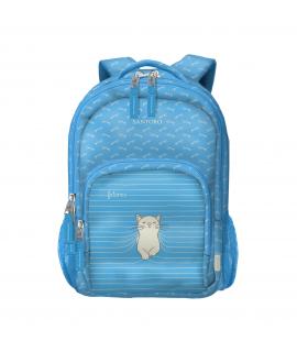 Dohe Santoro Felines Mochila Escolar Pequeña - 3 Compartimentos - Bolsillos Laterales - Tirantes Acolchados y Ajustables - Asa S