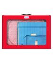 Dohe Santoro Felines Pack de Mochila Grande + Portatodo Triple + Carpeta de 4 Anillas Formato A4 con Recambio de 100 Hojas