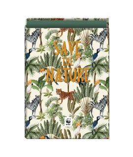 Dohe WWF Save the Nature Carpeta de 4 Anillas Formato Folio - Cubierta de Carton Forrado - Anillas Niqueladas de 40mm