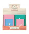 Dohe Santoro Felines Expositor de 12 Cuadernos Cartone - Tamaños A5 y A6 - 96 Hojas Lisas en Papel Ahuesado de 80 g/m2 - Cierre 