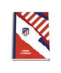 Dohe Atletico de Madrid Coraje y Corazon Cuaderno Espiral con Cubierta en Carton Forrado - Tamaño A4 de 100 Hojas 90gr - Hojas M
