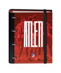 Dohe Atletico de Madrid Atleti Carpeta de 4 Anillas Formato A4 con Recambio de 100 Hojas - 4 Separadores de Colores - Cierre con