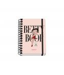 Dohe Betty Boop Agenda Escolar Espiral Wire?o A5 - Semana Vista - Papel 80g/m2 - Cubierta de Carton Plastificado - Cierre con Go