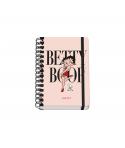 Dohe Betty Boop Agenda Escolar Espiral Wire?o A5 - Dia Pagina - Papel 80g/m2 - Cubierta de Carton Plastificado - Cierre con Goma