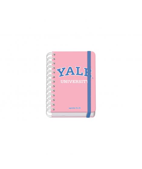 Dohe YALE Pink Lady Agenda Escolar Espiral Wire?o A6 - Dia Pagina - Papel 80g/m2 - Cubierta de Carton Plastificado - Cierre con 