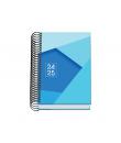 Dohe Tamgram Agenda Escolar Espiral A6 - Dia Pagina - Papel 70gm2 - Cubierta de Carton Plastificado - Color Azul