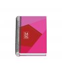 Dohe Tamgram Agenda Escolar Espiral A6 - Dia Pagina - Papel 70g/m2 - Cubierta de Carton Plastificado - Color Rosa