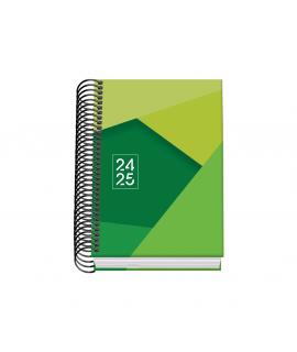 Dohe Tamgram Agenda Escolar Espiral A6 - Dia Pagina - Papel 70gm2 - Cubierta de Carton Plastificado - Color Verde