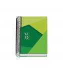 Dohe Tamgram Agenda Escolar Espiral A6 - Dia Pagina - Papel 70gm2 - Cubierta de Carton Plastificado - Color Verde