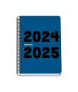Dohe Memory Agenda Escolar Espiral A5 - Dia Pagina - Papel 70g/m2 - Cubierta de Polipropileno - Color Azul