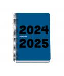 Dohe Memory Agenda Escolar Espiral A5 - Dia Pagina - Papel 70g/m2 - Cubierta de Polipropileno - Color Azul