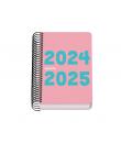 Dohe Memory Agenda Escolar Espiral A6 - Dia Pagina - Papel 70gm2 - Cubierta de Polipropileno - Color Rosa